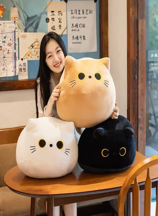 TechMax Solution 3D White Cat Plush Toy, 15.7'' Brown/Grey/White Cat Stuffed Animal Plush Pillow for Birthday/Christmas/Kids Gifts/Home Car Decoration - Image 3